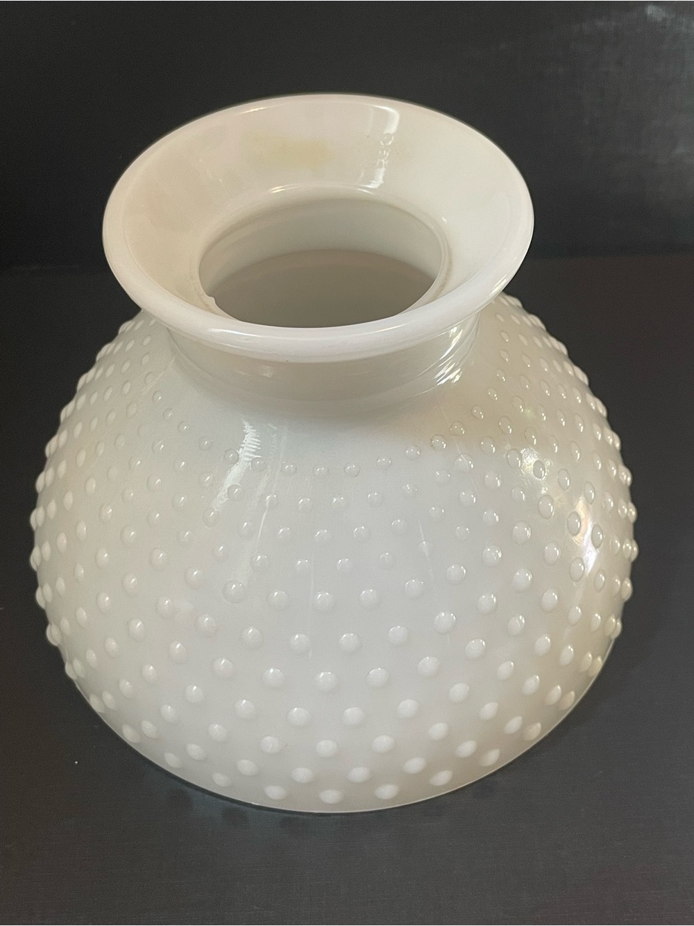 Vintage Hobnail Lamp Shade White Milk Glass 5.75 inches tall